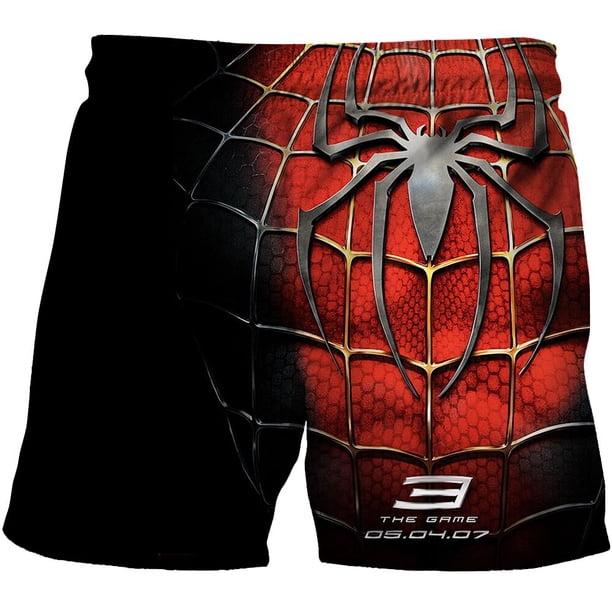 Pantalones cortos con estampado de Superhéroes para niños y niñas, traje de Marvel, Spiderman, informal, playa, dibujos animados Fivean unisex