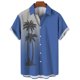 thumbnail image 3 of Camisa de manga corta con estampado 3D de árbol de coco para hombre, estilo hawaiano, para vacaciones en la playa, holgada, de talla grande, para verano de 2024, 3 of 5