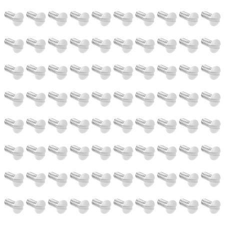 

200 Pcs White Wall Plate Screws Thread Covers Screws Outlet Screws Parts