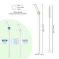 thumbnail image 4 of 6-Pack Reusable Glass Straws with Hand-Blown Flower Charms – Dishwasher Safe & Shatter-Resistant, 4 of 8