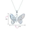 thumbnail image 4 of Bling Jewelry Womens Iridescent Rainbow Abalone Shell Butterfly Pendant Necklace in Sterling Silver, 4 of 6