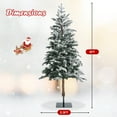 thumbnail image 2 of Gymax 6 FT Pre-lit Snow Flocked Christmas Tree Artificial Xmas Tree w/ 250 LED Lights, 2 of 10