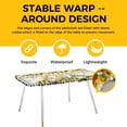 thumbnail image 4 of Sunflower Gnomes Table Cloths for 8 Foot Rectangle Tables, Spring Farmhouse Daisy Leaf Wooden Grain Patio Waterproof Elastic Fitted Tablecloths, Washable Rectangular Table Cover for Camping, 4 of 8