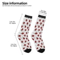 thumbnail image 2 of Honeii Red Ladybugs On Black Dotted Print Children's Colorful Socks,Unisex Kids and Toddlers' Cushioned Sock,Kids Athletic Crew Socks,for Everyday Wear and Sports, 2 of 5