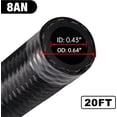thumbnail image 4 of GFDYREE 8AN Fuel Line Kit, 8AN Nylon Braided Fuel Line Hose Fitting Kit CPE 20FT Black, 4 of 5