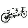 thumbnail image 5 of Raiatea 500W Tandem E-bike, 7-speed, Disc Brake, 48V 17.5AH Battery, 20mph, 40mi, for Women, Men, Black, 5 of 7