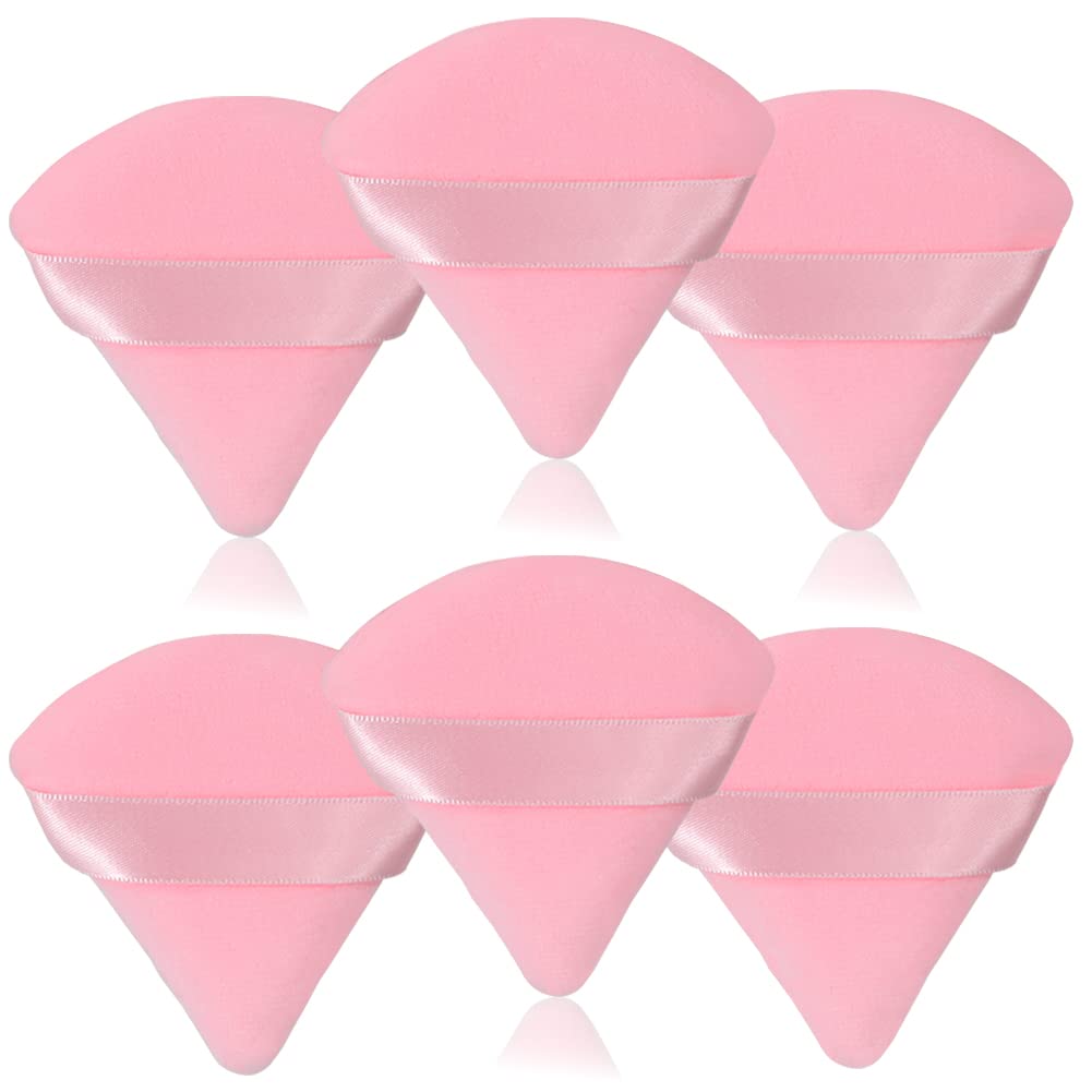6 Pcs Triangle Powder Puff,Makeup Puff,Powder Puffs for Face Powder