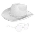 thumbnail image 1 of Sombrero de vaquero Yinane para disfraz blanco, 1 of 8