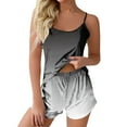 thumbnail image 1 of cfhntfmh Pyjamas pour Femmes Ensemble de Pyjama Deux Pièces Camisole Sans Manches Pyjama Ensemble Camisole et Shorts Tenue de Nuit, 1 of 4