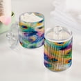 thumbnail image 5 of Ryvnso 2 Pack Qtip Holder Organizer Feathers Bathroom Cotton Swabs Cans Storage Canister, 5 of 7