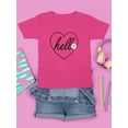 thumbnail image 3 of Hello Heart W Daisy T-Shirt Juniors -Image by Shutterstock,  Large, 3 of 4