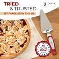 thumbnail image 5 of Orblue Pie Server, Essential Kitchen Tool, Serrated on Both Sides, Great for Right or Left Handed Chef, Stainless Steel Flatware, Cake Cutter, Red, 5 of 9