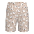 thumbnail image 6 of Kdxio White Goose Pattern Mens Casual Shorts - Drawstring Summer Beach Sports Shorts for Men, 6 of 9