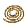 thumbnail image 3 of 6mm-18mm Men's Miami Cuban Link Chain Necklace 18K Gold Plated Stainless Steel, 3 of 6