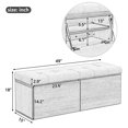 thumbnail image 4 of Modern Shoe Storage Bench, Entryway Shoe Bench with Cushion Seat, Hallway Bench with Shoe Storage Cabinet, Free Standing Hidden Shoes Organizer, for Living Room, 49" Lx15" Wx18" H, 4 of 9