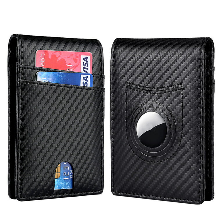2 Pcs Airtag Holder For Wallet,slim Thin Card Case Holder For
