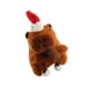 thumbnail image 2 of Llavero de peluche de carpincho, mochila de animales de peluche de carpincho, colgante de muñeca portátil bufanda verde sin anillos, 2 of 9