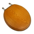 thumbnail image 2 of Comfort Seats Decorative Front Wood Round Toilet Seat, 2 of 3