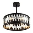 thumbnail image 3 of MORANDI GREY INC-FC 20" Crystal Ceiling Fan with Light Kit and Remote Included, 3 of 5