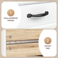 thumbnail image 4 of 6 Drawer White Dresser, Anti-Tip Chest of Drawers with Metal Handles, Multi-Purpose Storage Cabinet for Bedroom, Living Room, Nursery, Hallway, 4 of 7