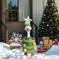 thumbnail image 5 of Christmas Goose Outfit | Festive Green White Jacket & Hat Set | Durable Polyester Lawn Goose Costume for Outdoor Porch Patio Garden Decor | Fits 7 Inch Geese | Includes 1 Clothing & 1 Hat, 5 of 6