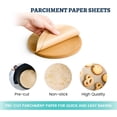 thumbnail image 3 of Duslogis 8 Inch Parchment Paper Rounds, 100PCS Unbleached Round Parchment Paper for Baking, Precut Parchment Rounds for Round Cake Pans, Round Baking Sheets, Springform Pan, 3 of 7