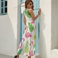 thumbnail image 7 of Flamingo Pattern King Size Sleeveless Dress Dresses Summer Women Dresses Clothing Woman Dresses Dress, 7 of 7