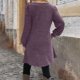 thumbnail image 2 of TaTaai Women's Long Sleeve Dress with Pockets Round Neck Button Front Casual Loose Fit A Line Midi Dress Soft Comfortable Solid Color for Spring Fall Daily Gift, 2 of 7