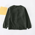 thumbnail image 4 of SERTG Toddlers Girls Casual Solid Color Knit Cardigan Long Sleeve Round Neck Fall Winter Snug Fitted Comfortable Top for Children 2-10 Years(Army Green,9-10 Years), 4 of 6
