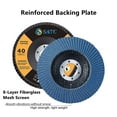 thumbnail image 2 of SATC 10 pack 4-1/2"x7/8" T29 Zirconia Flap Sanding Disc 40 60 80 120 Grit Assorted, Flap Grinding Discs Wheel for Angle Grinder, 2 of 9