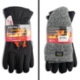 thumbnail image 2 of Men's Winter Hat & Gloves Set Warm Fleece Lined Thick Beanie With Fur Gloves Polar Extreme NONE, 2 of 4