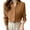 Brown, variant on aidice Business Casual Tops for Women Lapel Neck Long Sleeve Button up Office Dressy Shirts Workwear