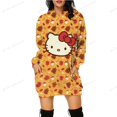 thumbnail image 3 of Nueva sudadera con capucha de dibujos animados de Anime HELLO KITTY divertida de primavera para mujer, sudadera con gráficos lindos de Anime, sudadera vintage ajustada con capucha para mujer, 3 of 5