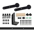 4FT Ceiling Mount Bracket Sliding Barn Door Hardware Kit Black,Strong