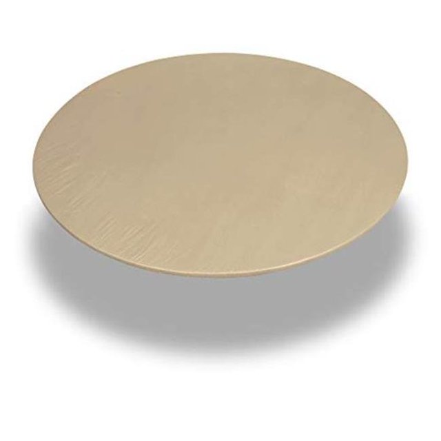 Carnation Home Fashions SFLN-F48RD-44 48 in. Round Fitted Vinyl Tablecloth, Linen