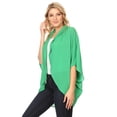 thumbnail image 2 of Women's Solid Casual Lightweight 3/4 Sleeve Loose Fit Open Front Cardigan, 2 of 5