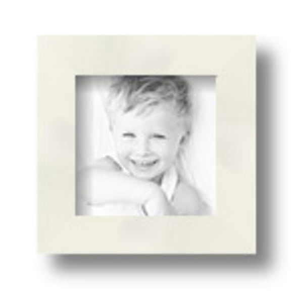ArtToFrames 4" x 4" White Picture Frame, 4x4 inch White Wood Poster Frame (WOM-5140)