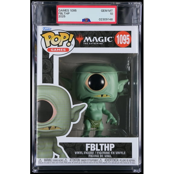 Magic The Gathering, PSA Graded 10 GEM MINT, Fblthp Collectible Vinyl Figure #1095, Fully Encapsulated Bundle with Compatible Funko Pop! PSA Hard Protector Case
