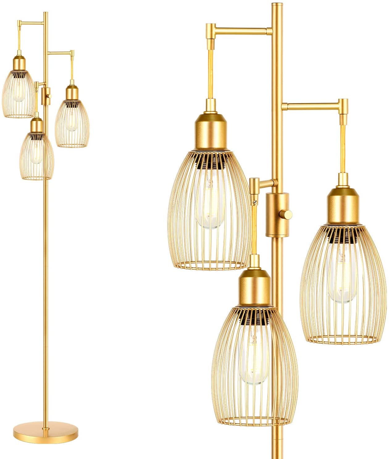 MZDXJ Dimmable Floor Lamp, 3 x 800LM LED Edison Australia Ubuy