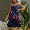 thumbnail image 3 of Ladies' Summer Dress Beach Sleeveless Galaxy Star Outer Space T-shirt Vest Sun Skirt, 3 of 8