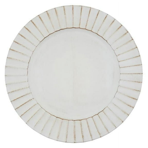 Saro Lifestyle Ruffled Design Charger Plates (Set of 4)