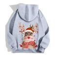 thumbnail image 4 of WILLBEST Sudadera de Mujer Ladies' Christmas Printed Zipper Long Sleeved Pocket Drawstring Casual Hooded Sweatshirt 2110 Grande, 4 of 8
