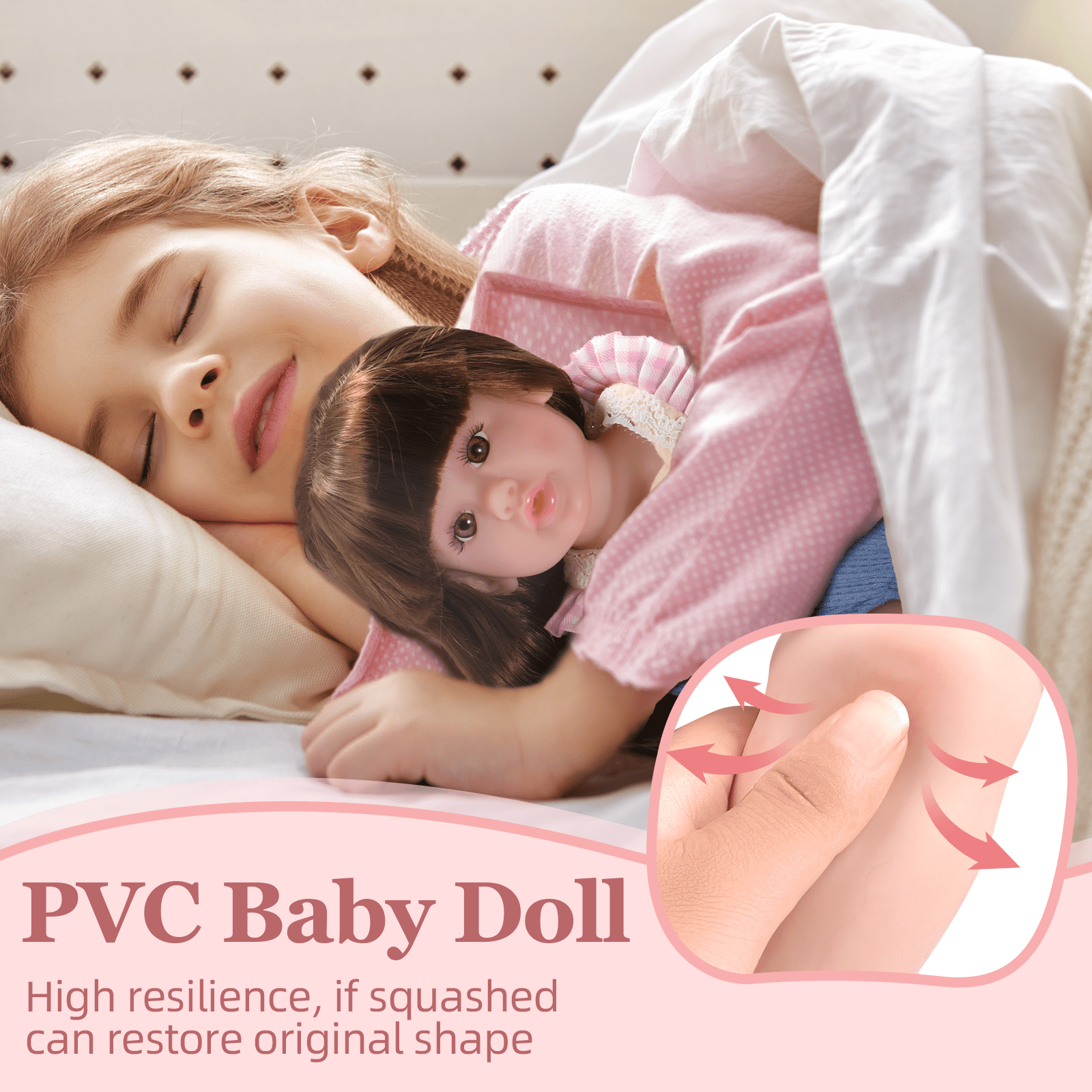 Comvin Lifelike 12 Inch Reborn Baby Dolls,Realistic Baby Dolls Girl Real Life Baby Doll Full Silicone with Accessorries for 3+ Kids Gifts Collection