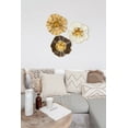 thumbnail image 7 of 11.8" Gold Wall Decor 3pcs White and Gold Wall Sculptures Modern Accent Hanging Home Decorations, 7 of 7