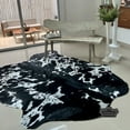 thumbnail image 5 of Appaloosa Cowhides Black & White Spots 100% Leather Rug, Large 6' x 7', Handcrafted, 5 of 6