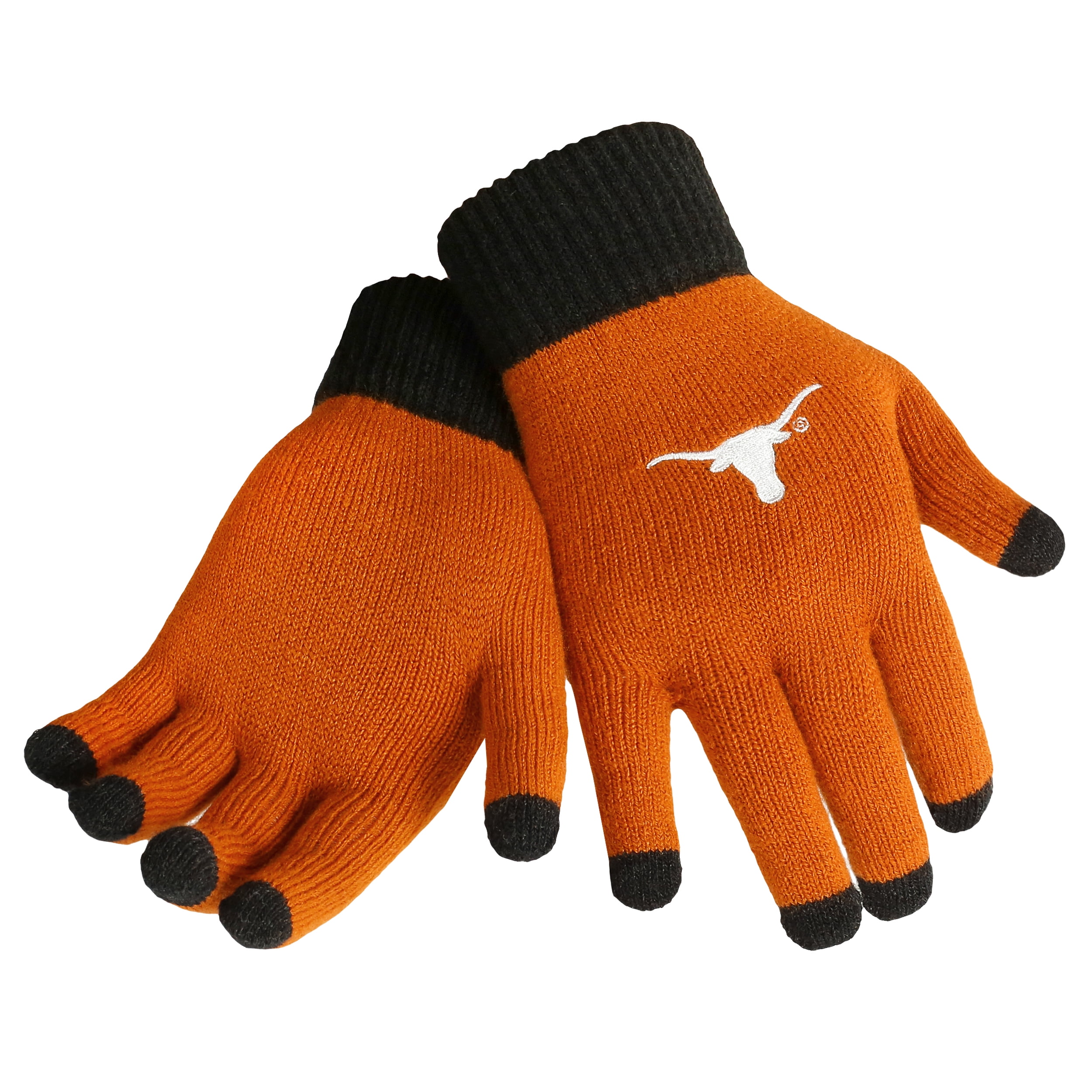 Texas Longhorns Official NCAA Glove Solid Outdoor Winter Stretch Knit by Forever Collectibles 263043 by Forever Collectibles