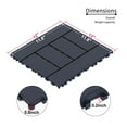 thumbnail image 2 of H Style 12" Patio Deck Tiles, DIY Module Interlocking Decking Tiles Floor Tile,Easy and Quick Installation Court Tiles for Porch Poolside Balcony Backyard 44pcs DARK GRAY as Pic, 2 of 8