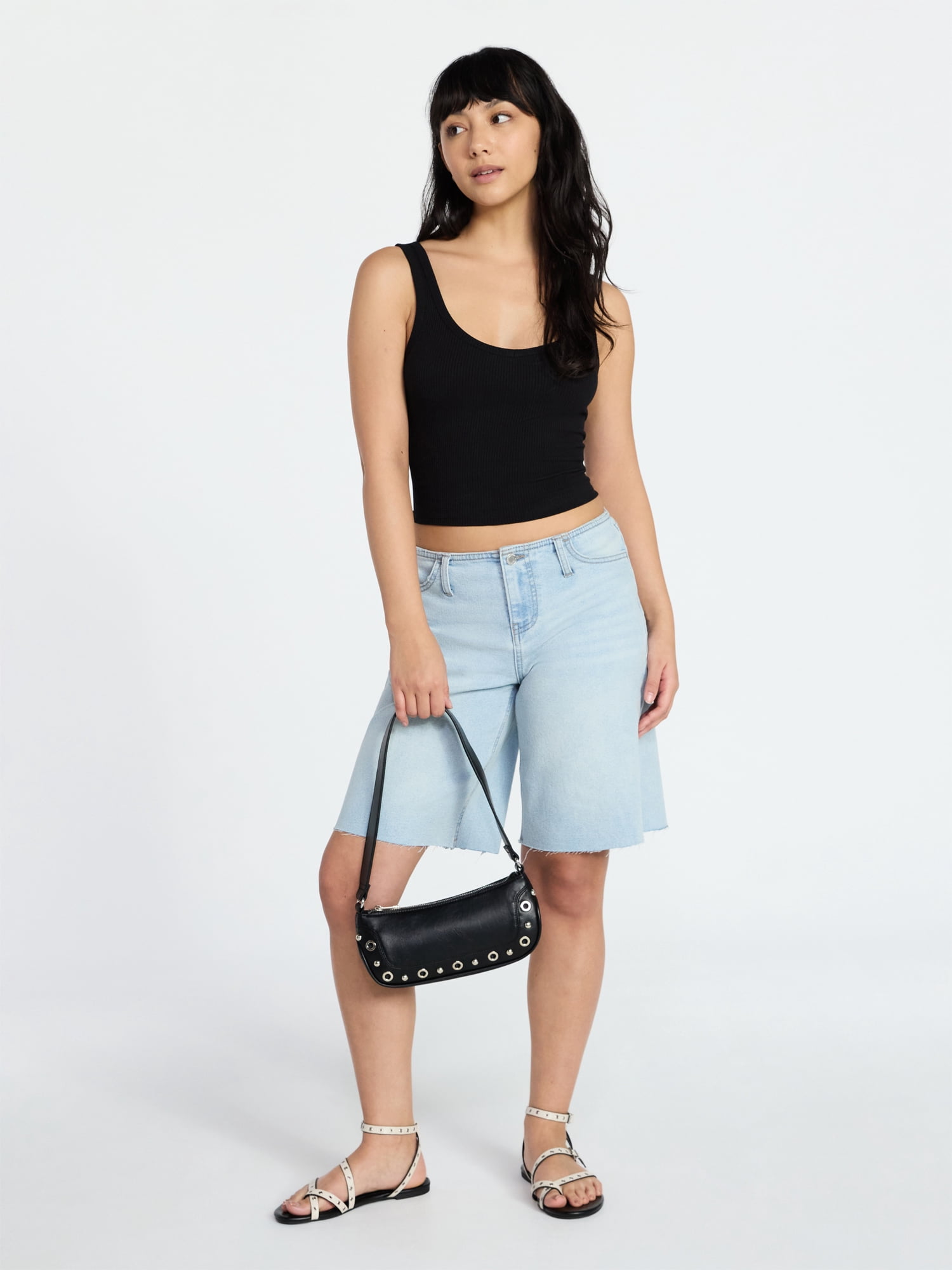 No Boundaries No Waist Baggy Jorts, Women's XXS-XXL