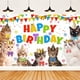 thumbnail image 3 of Fondo de fiesta de animales para niños, decoración de fiesta de cumpleaños con temática de gato y perro, Pancarta, accesorios de fotografía, 3 of 5