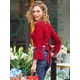 thumbnail image 3 of INSPIRE CHIC Blusa De Fiesta Ligera Con Lazo En La Espalda Y Mangas Acampanadas Para Mujer Rojo S, 3 of 6